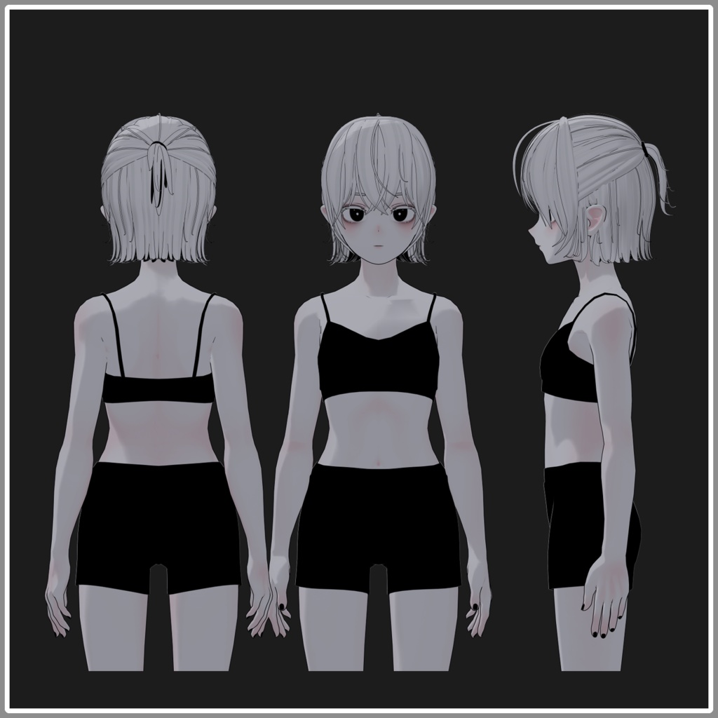 Grus Half-up Short Bob Hair