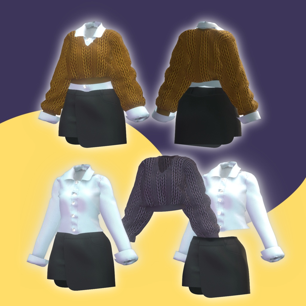 【TWISTED KNITWEAR SET】 2アバター対応