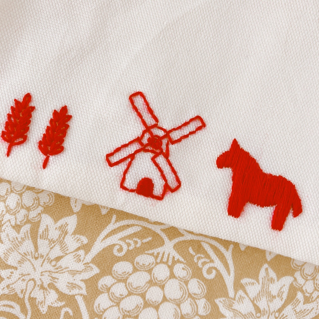 はじとも&バンデイメージ 手刺繍ポーチ