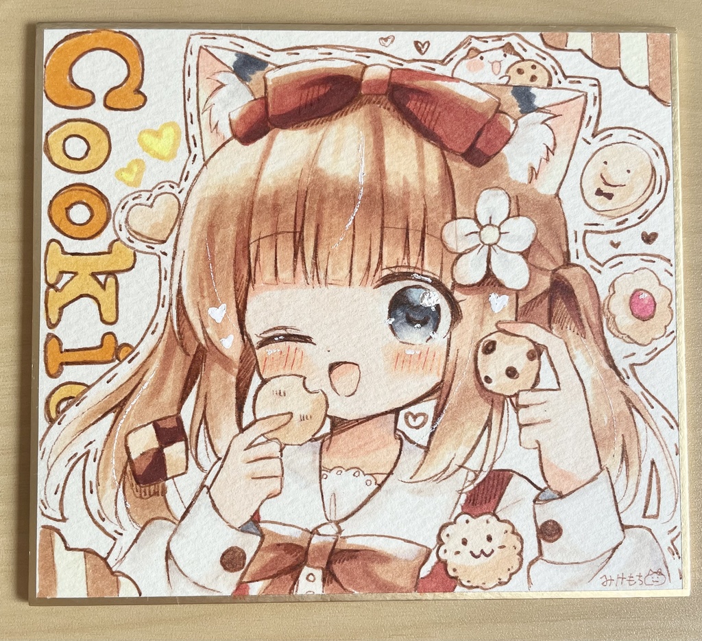 【うちの子】もなちゃんのミニ色紙