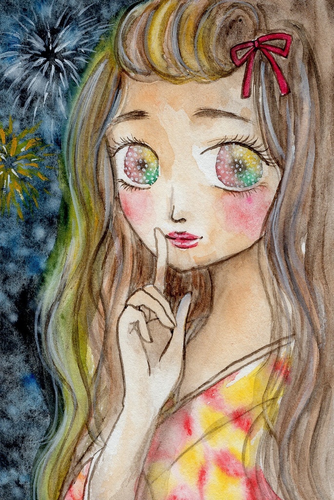 手書きの水彩画 - 絵画