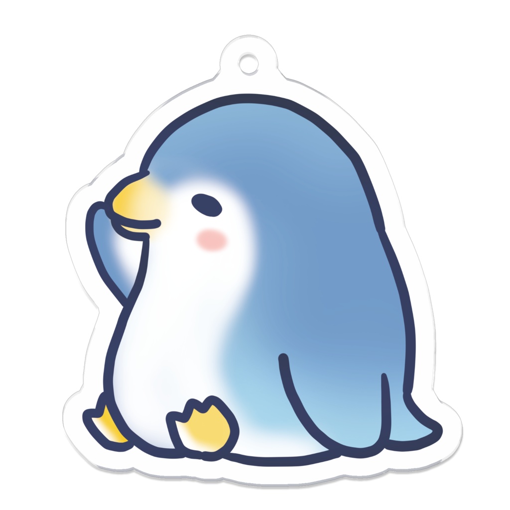 ゆるっとペンギンのアクリルキーホルダー