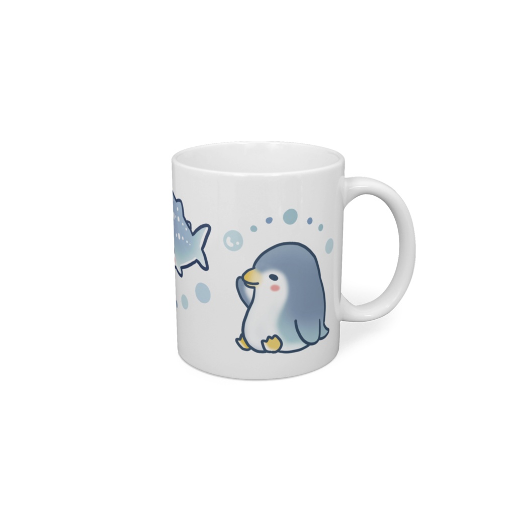 海の生き物マグカップ（サメ＆ジンベイザメ＆ペンギン）