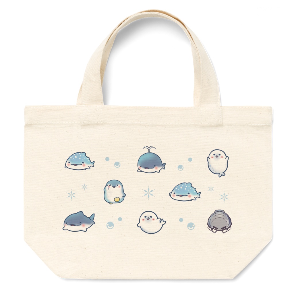 海の生き物トートバッグ2(集合)
