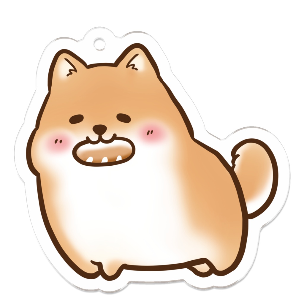 わんことフランスパンのアクリルキーホルダー