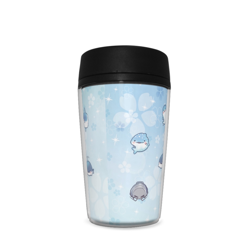 桜と海の生き物タンブラー ブルー