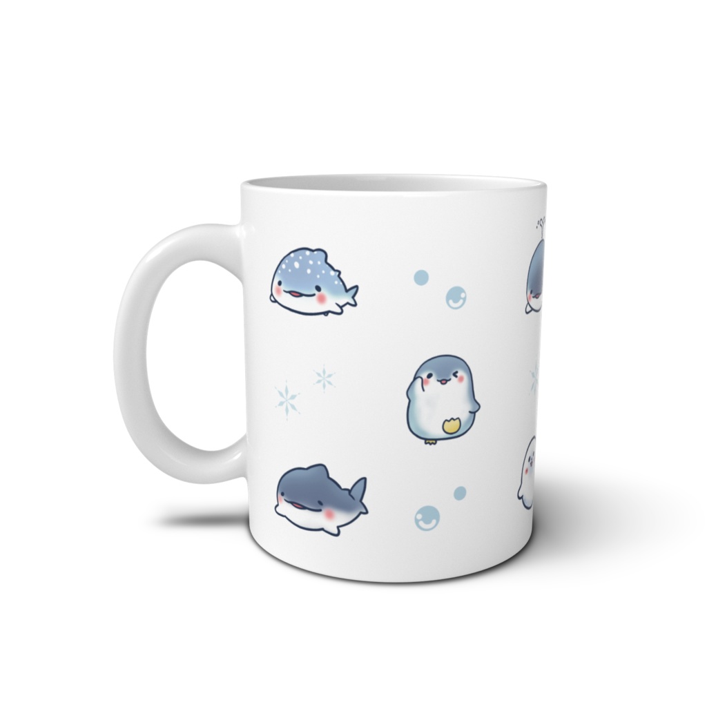 海の生き物マグカップ ver.白