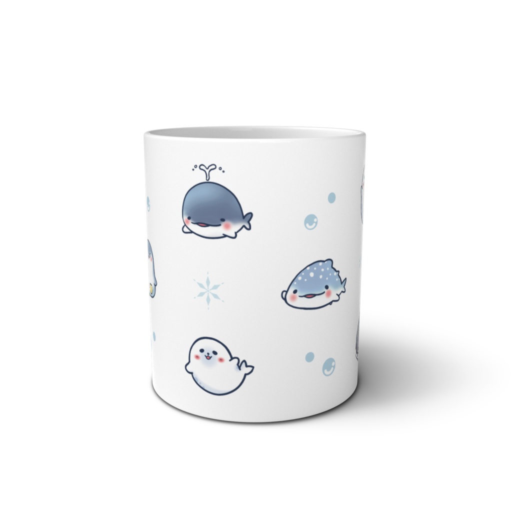 海の生き物マグカップ ver.白