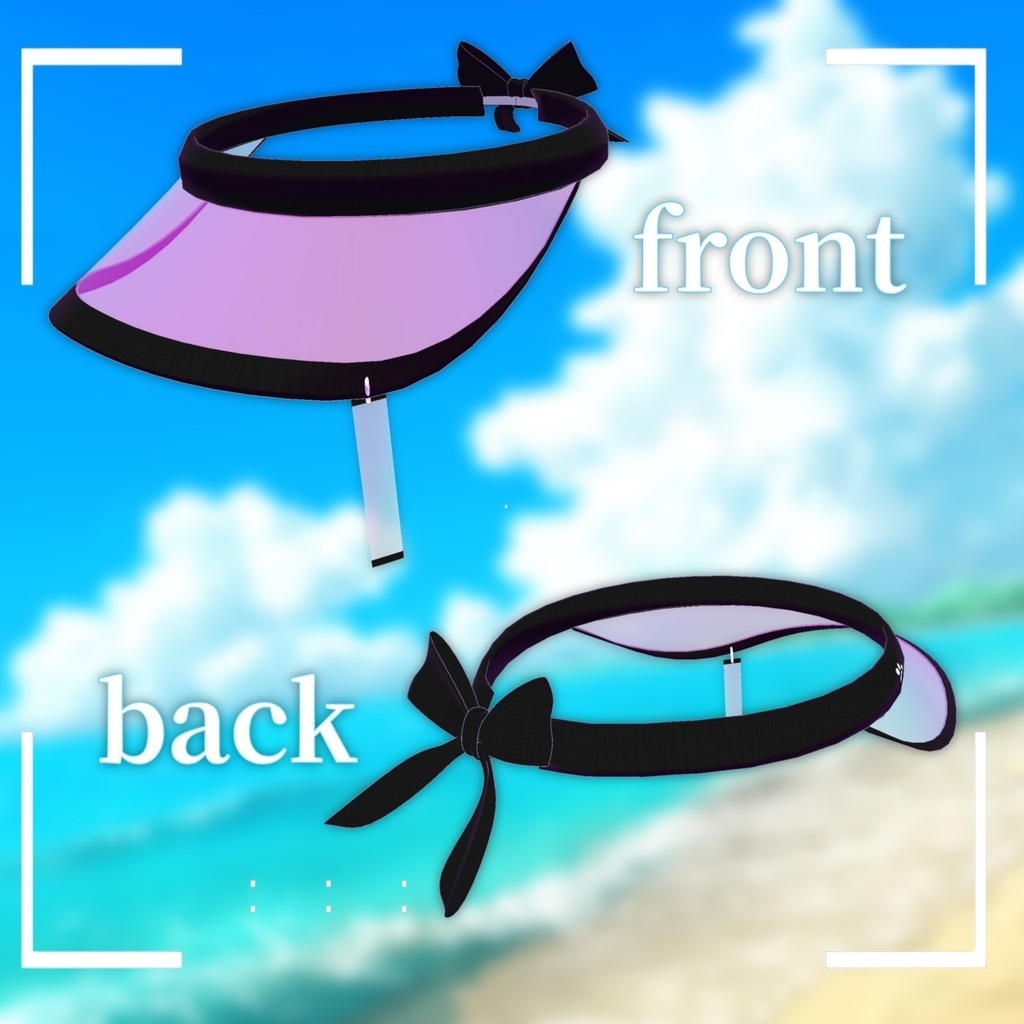 【FREE】バナー付きサンバイザー〈3Dアクセサリー〉