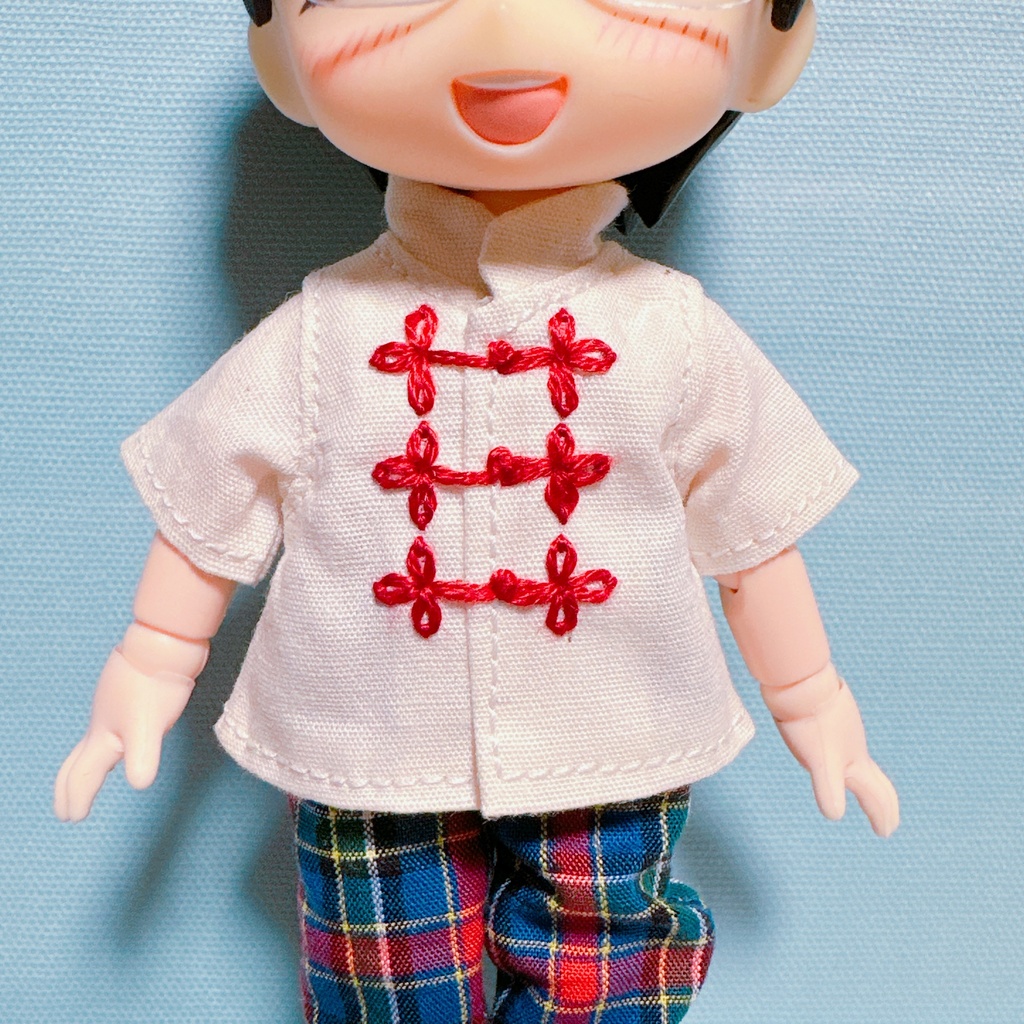 【オビツ11 outfit】チャイナシャツ(単品)