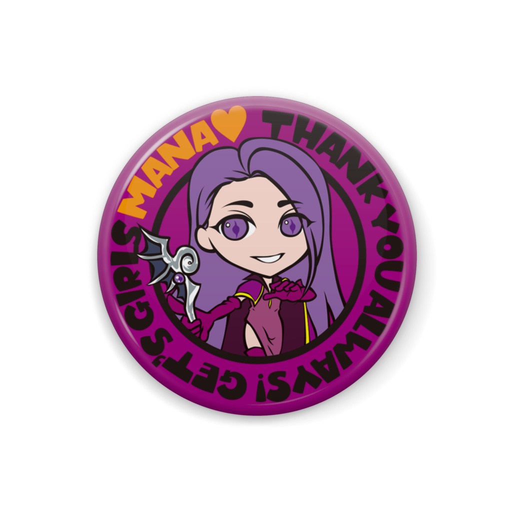 裏マナ缶バッジ 76mm,32mm