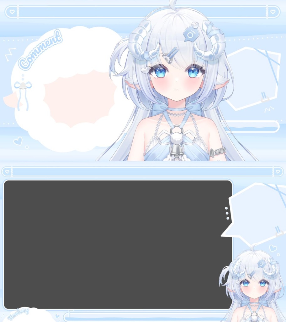 【Live2D量贩モデル】クリスタルデビルズコーナーSnowy | 初月特価 | VB対応UI付属 | 画像アイコン+Q版+動画スタンププレゼント