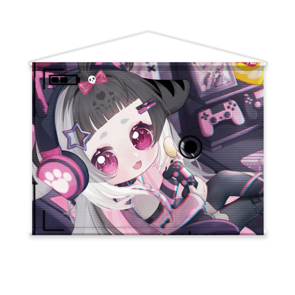 Manururu「Gamer Girl」B2 Tapestry