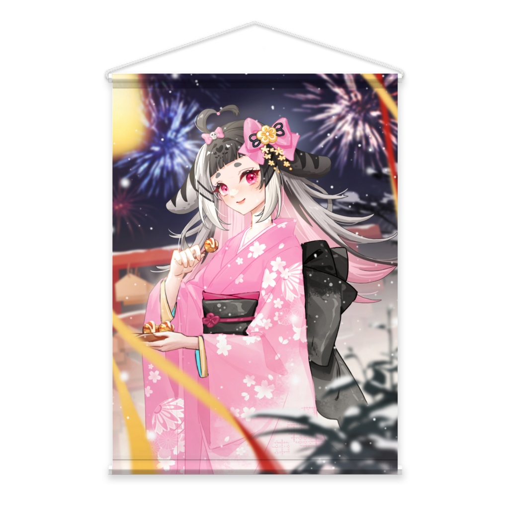 Manururu「Kimono Hanabi」B2 Tapestry