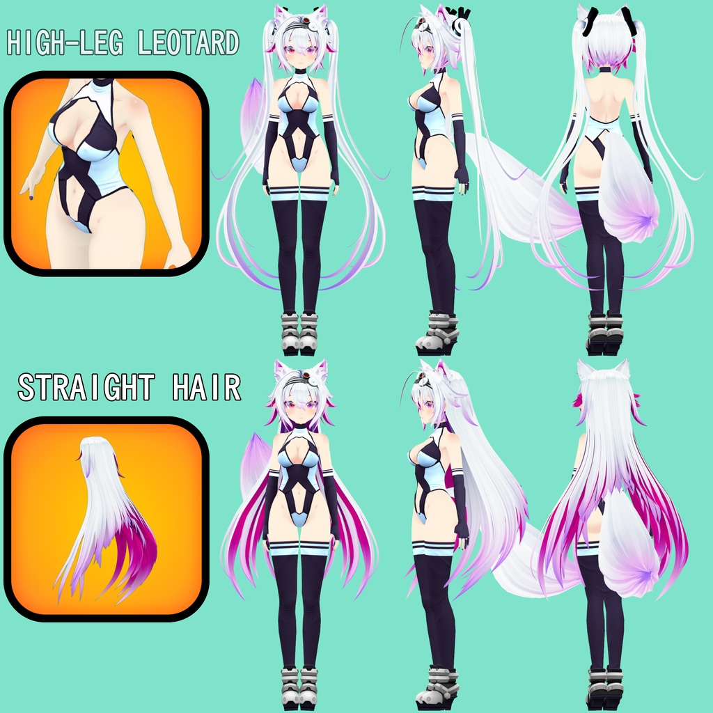 VRアバター用オリジナルモデルBattleDoctorThino「ティノ」VRC VRM設定済み