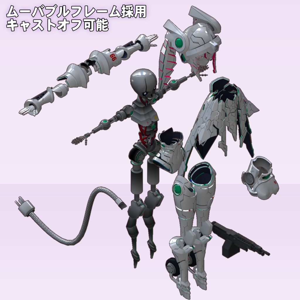 VRアバター用オリジナルモデル「ティルフィン」VRC VRM設定済み