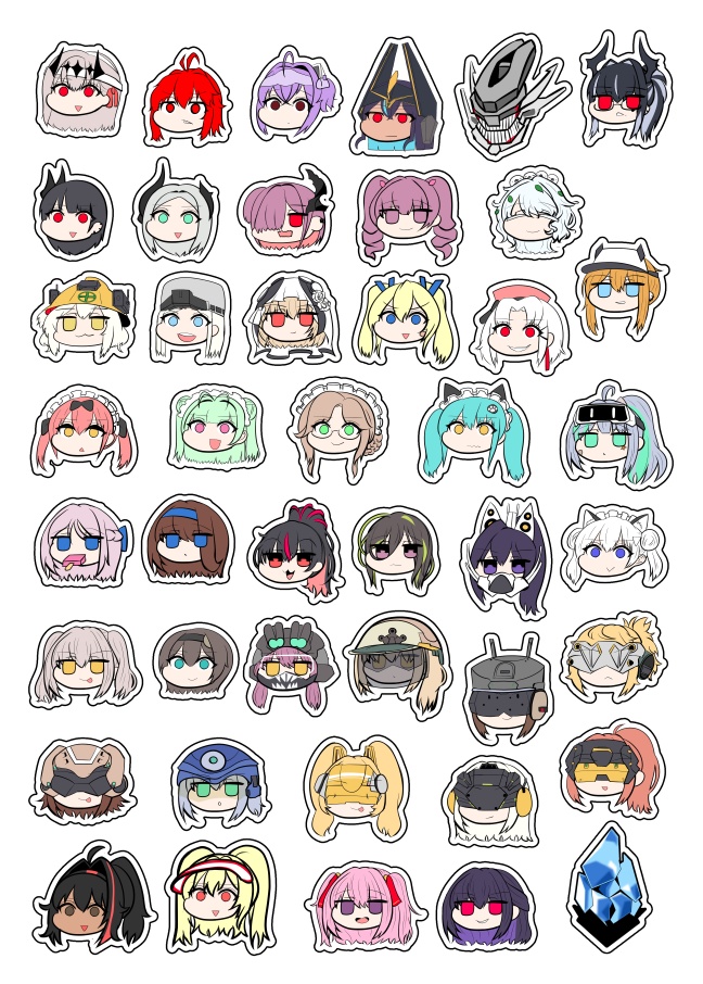 【NIKKE 二次創作】キャラ顔シール(セルフカットシール)