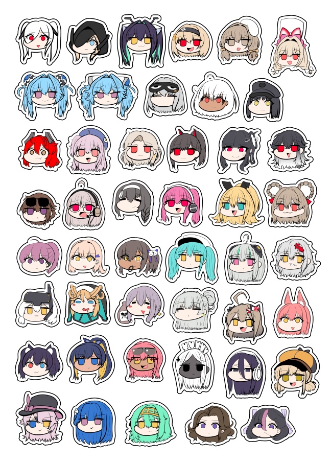 【NIKKE 二次創作】キャラ顔シール(セルフカットシール)