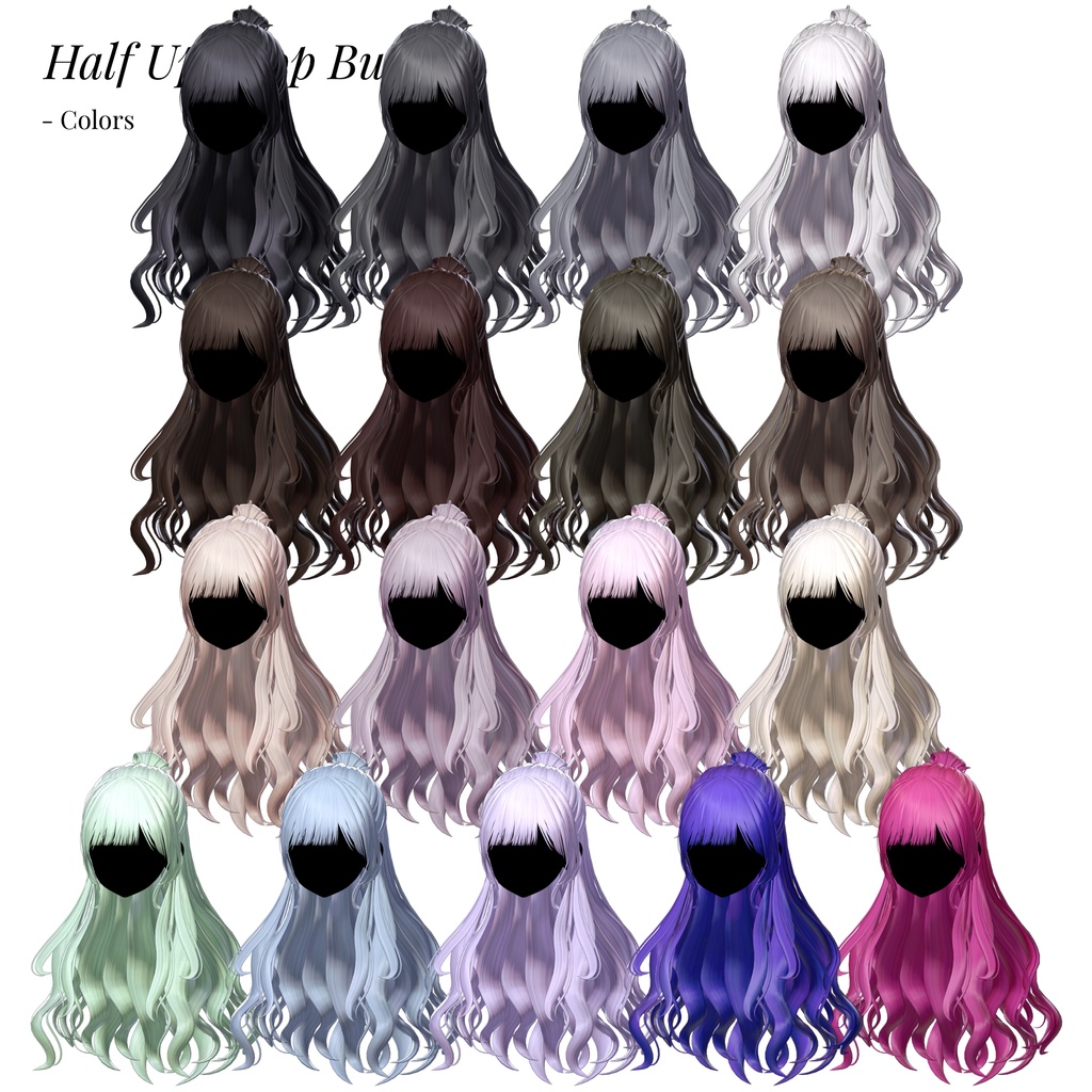 🔥SALE🔥Half Up Loop Bun【9 Avatars】 #あんぷる