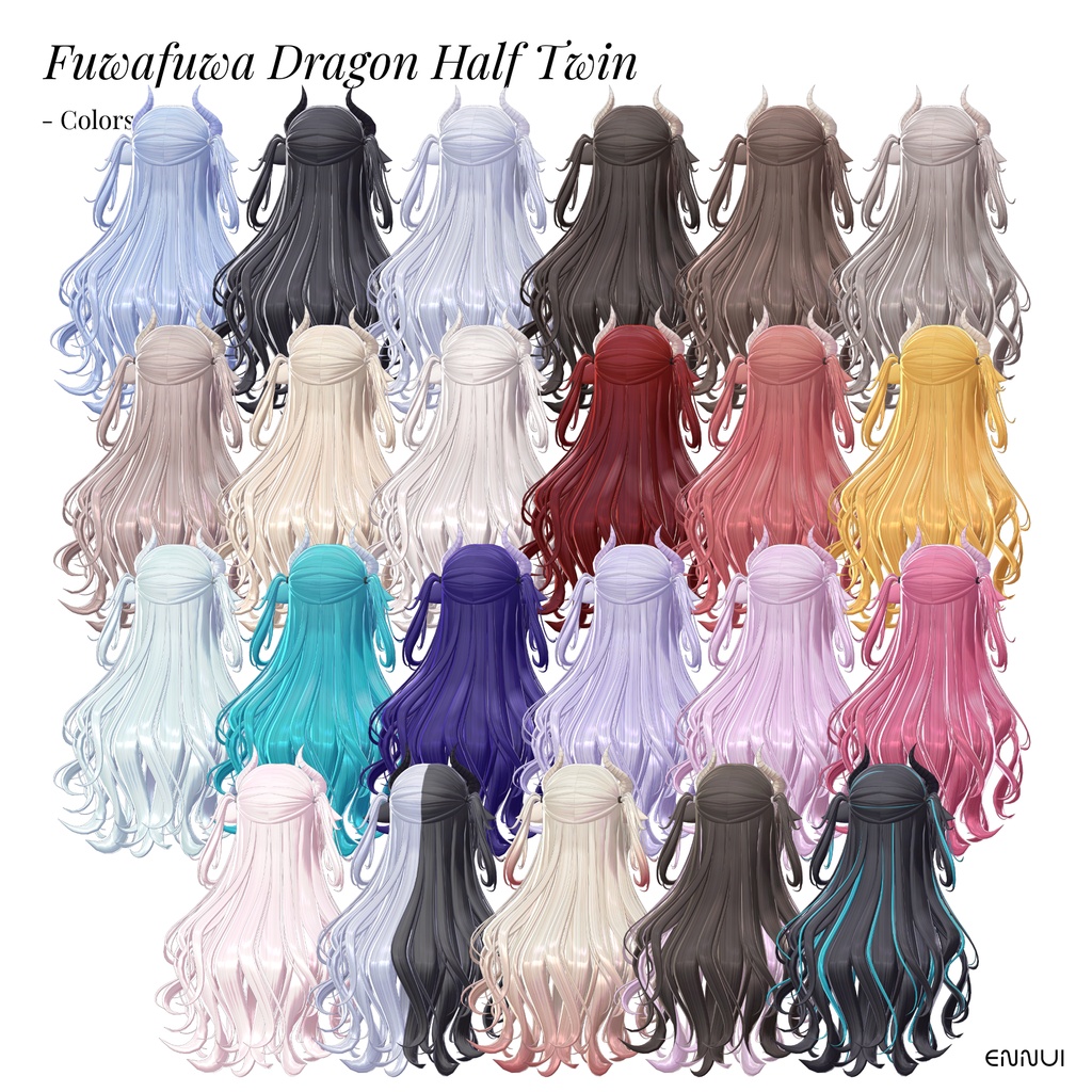 🔥SALE🔥【無料版あり】ふわふわドラゴンハーフツイン🐲【13 Avatars】 #あんぷる