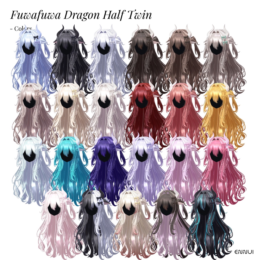 🔥SALE🔥【無料版あり】ふわふわドラゴンハーフツイン🐲【13 Avatars】 #あんぷる