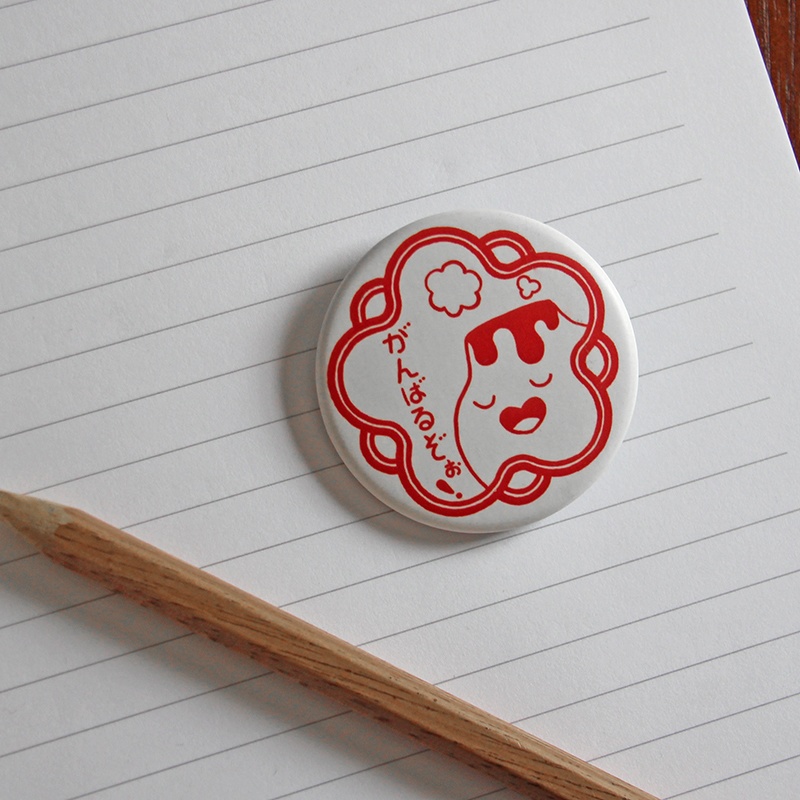 トリエル先生のはんこ缶バッチ