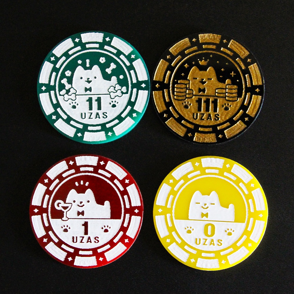 イヌカジノ偽造アクリルカジノチップ