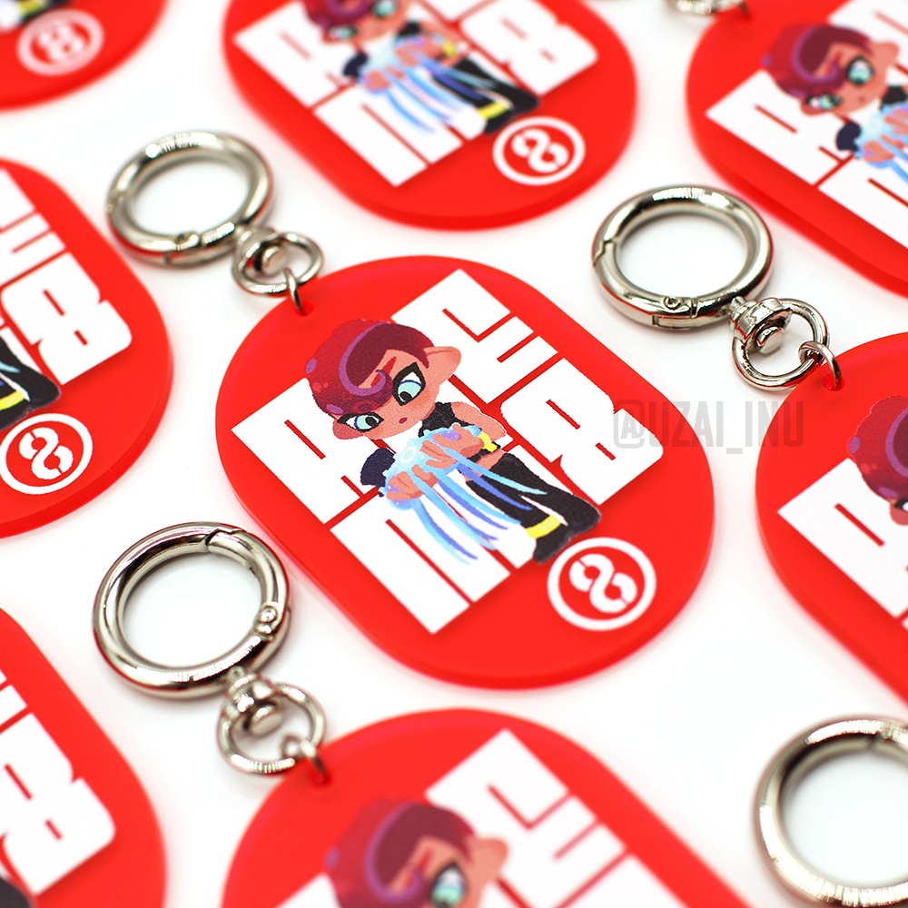 8号、3号 番号タグアクリルキーホルダー