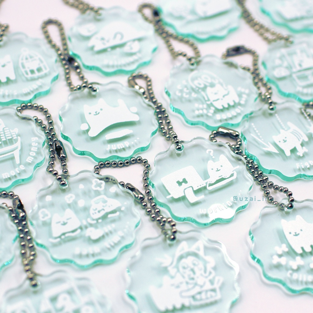 地下世界満喫イヌアクリルキーホルダー