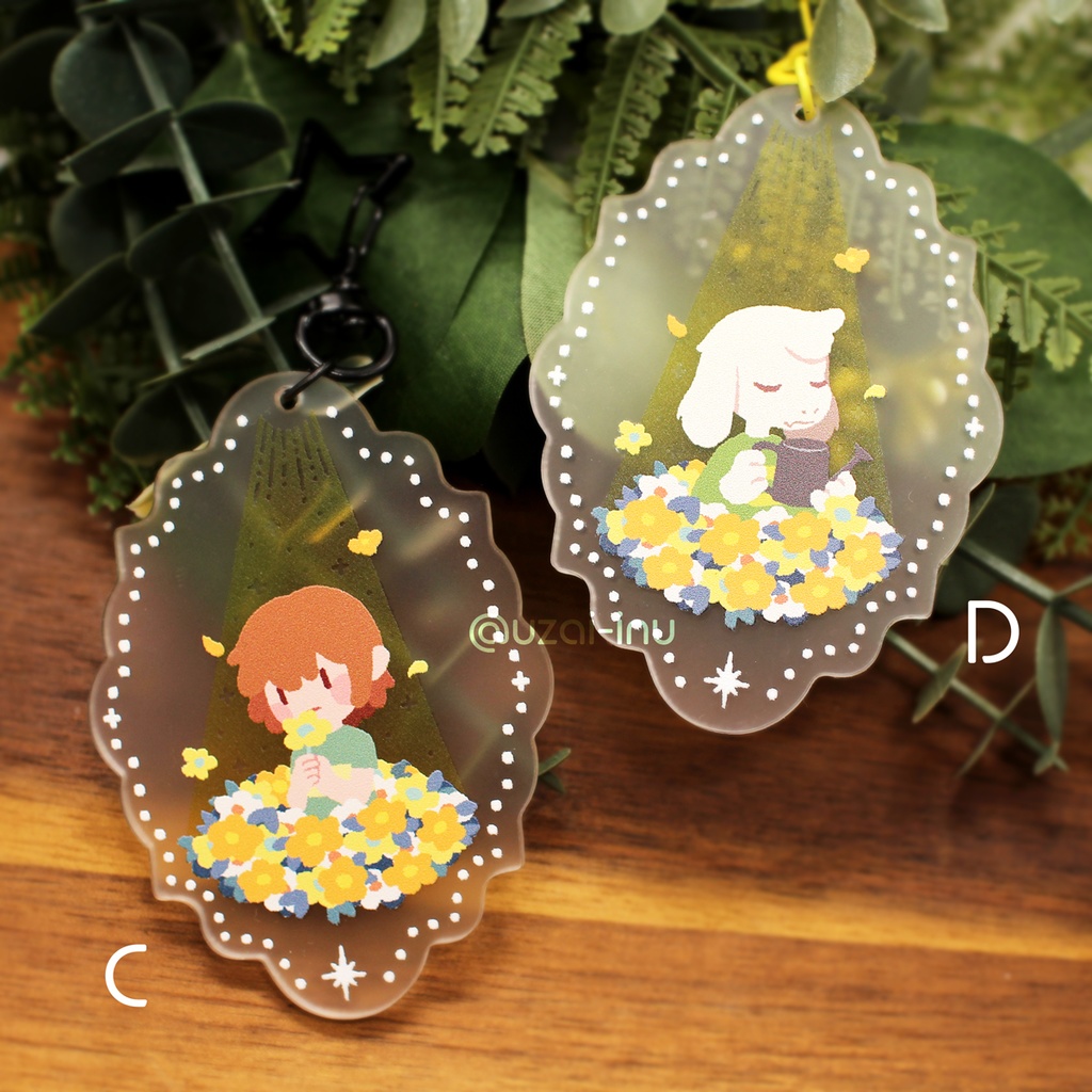 花畑の秘密アクリルキーホルダー