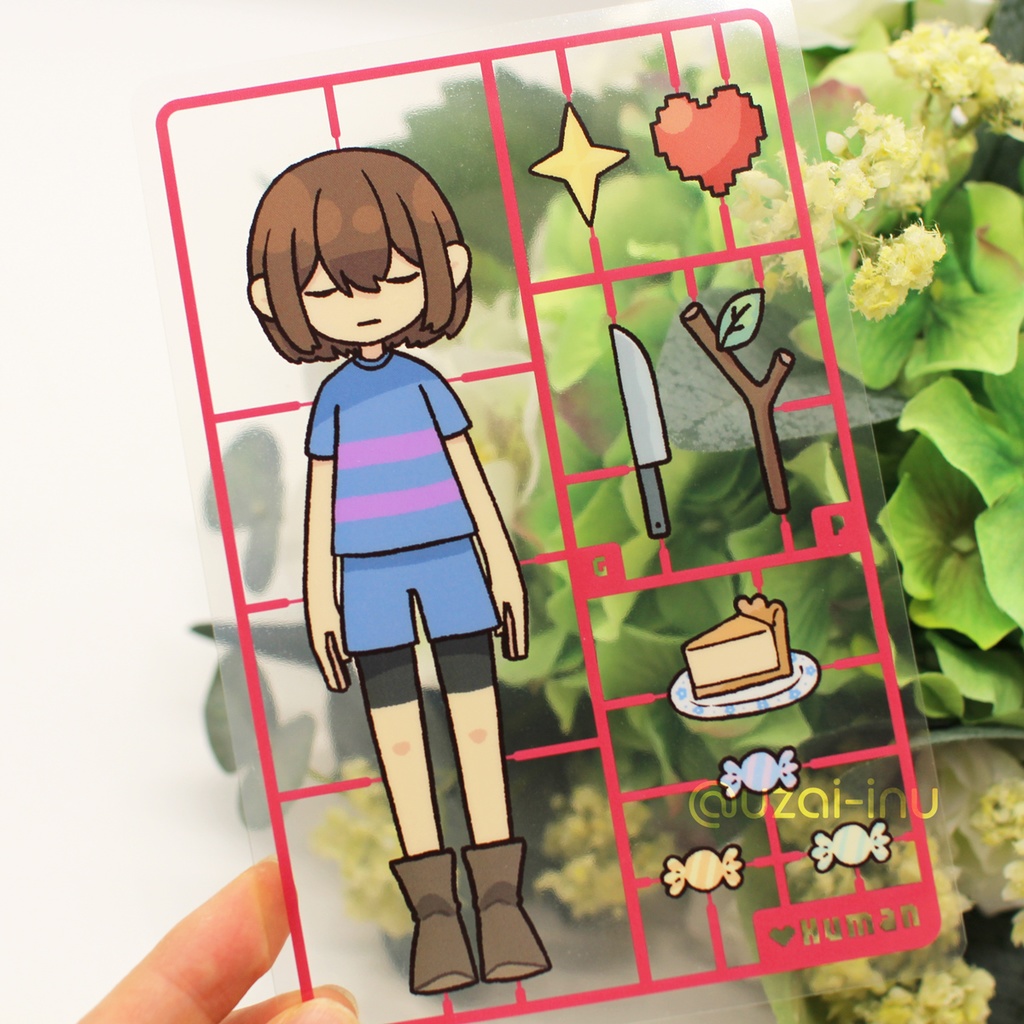 ニンゲン組み立てキット風クリアポストカード