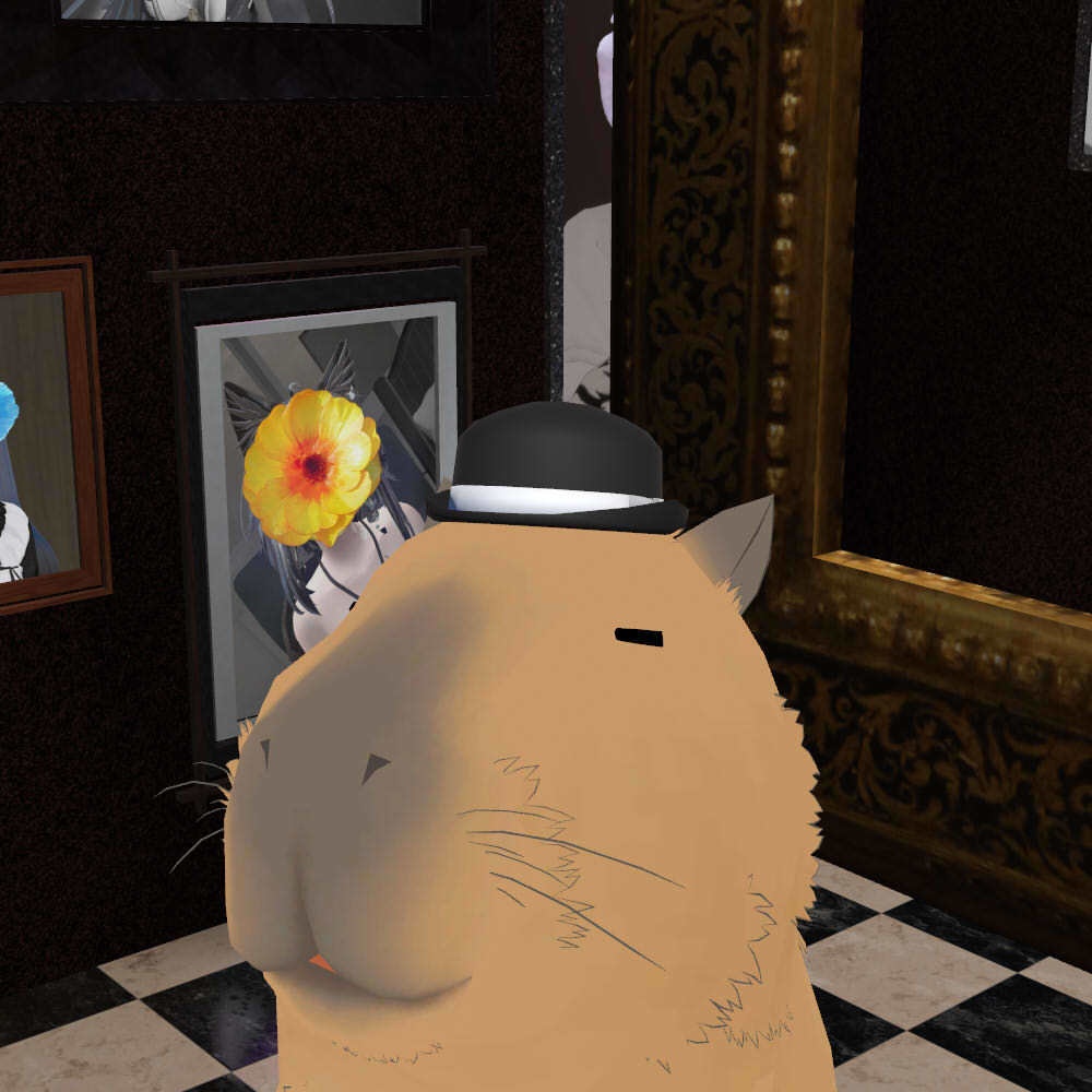 【かっぴー向け汎用帽子】ボウラーハット+着脱ギミック