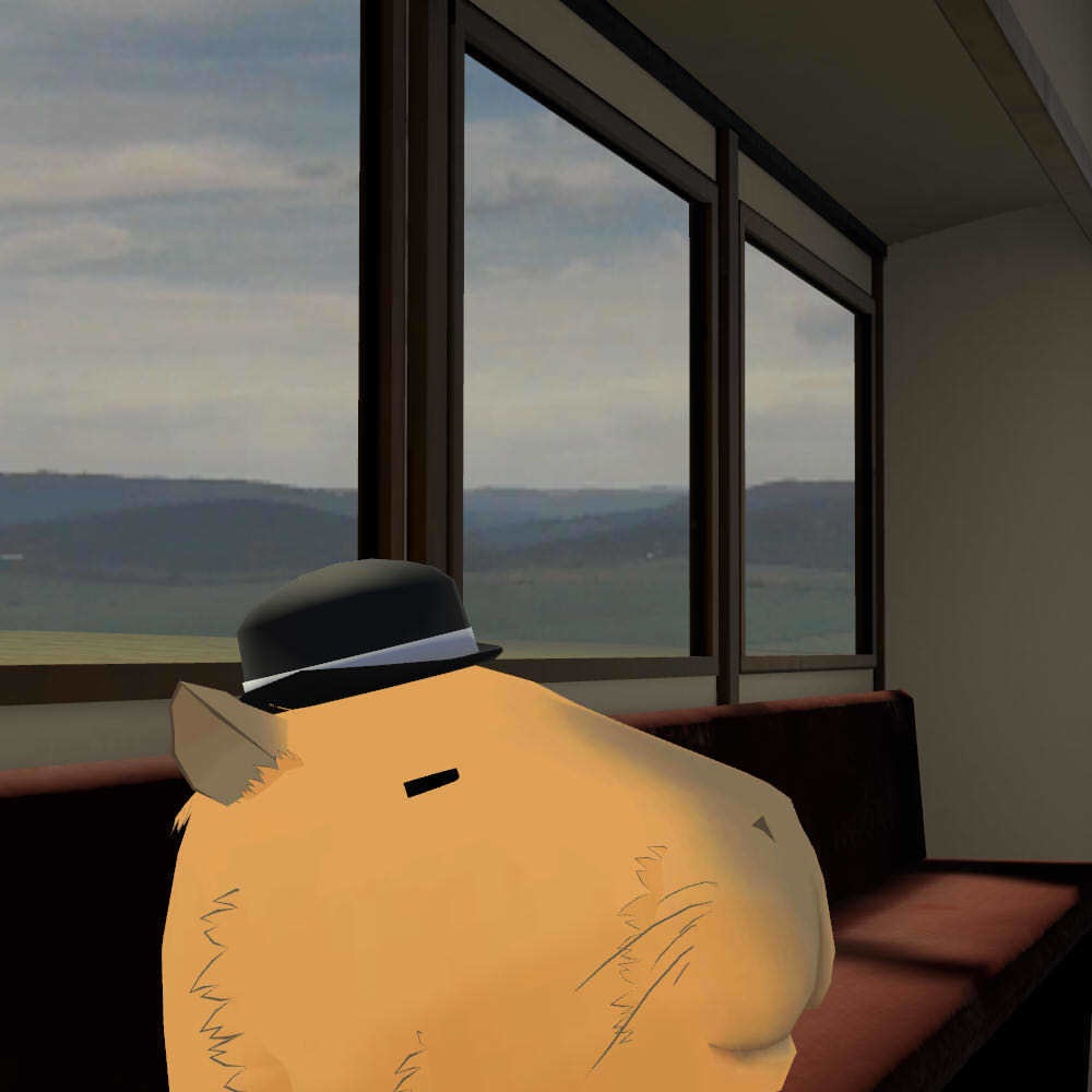 【かっぴー向け汎用帽子】ボウラーハット+着脱ギミック