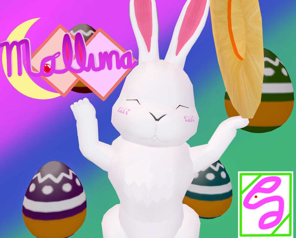 【VRChat想定3Dモデル・アバター】Malluna(マルーナ)