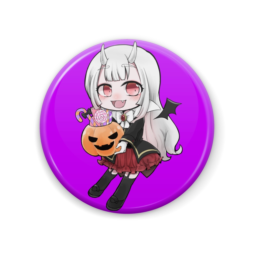 ドラキュラ鬼の缶バッチ