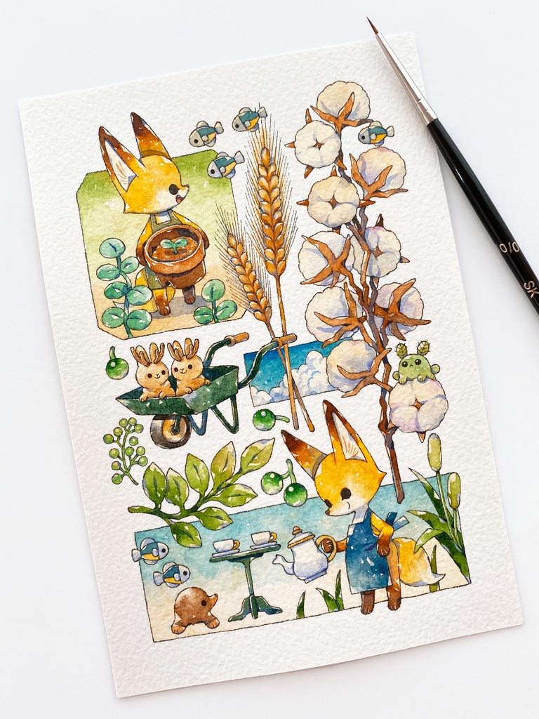 線画ポストカード