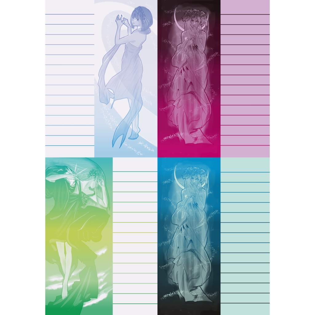 便箋セット②(L12〜L19、L12’〜L15’)