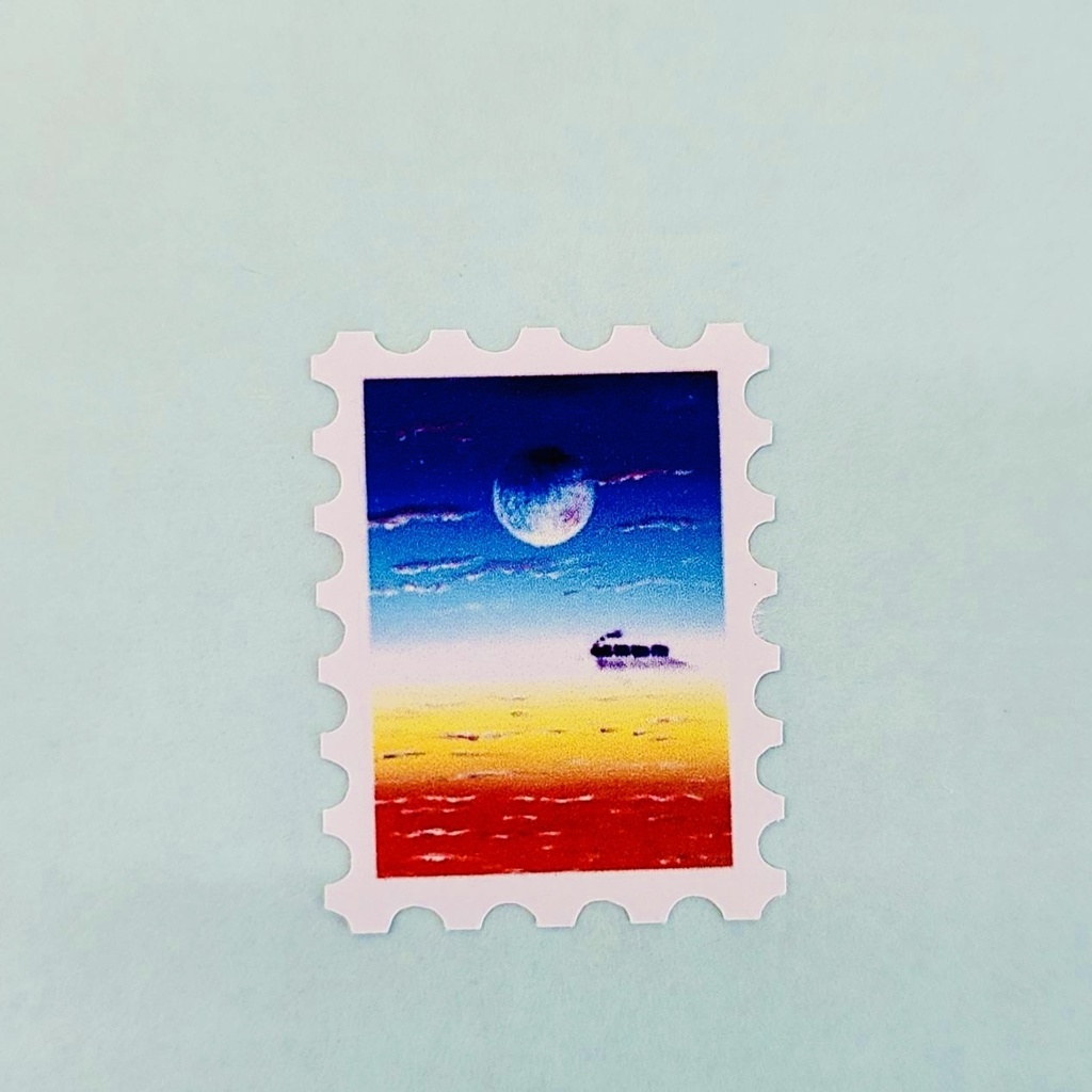 切手型封緘シール〜神秘の世界〜(銀河)