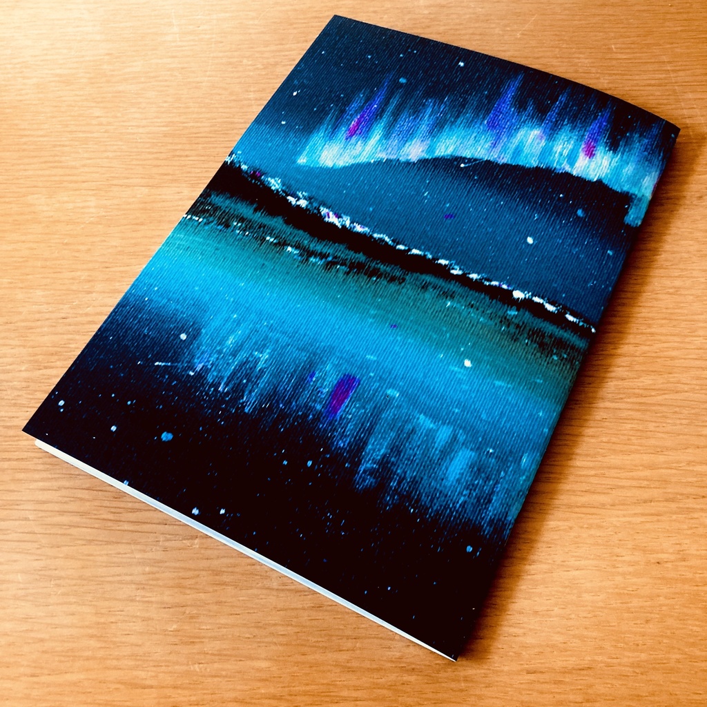 幻想的な風景のアクリル画ノート