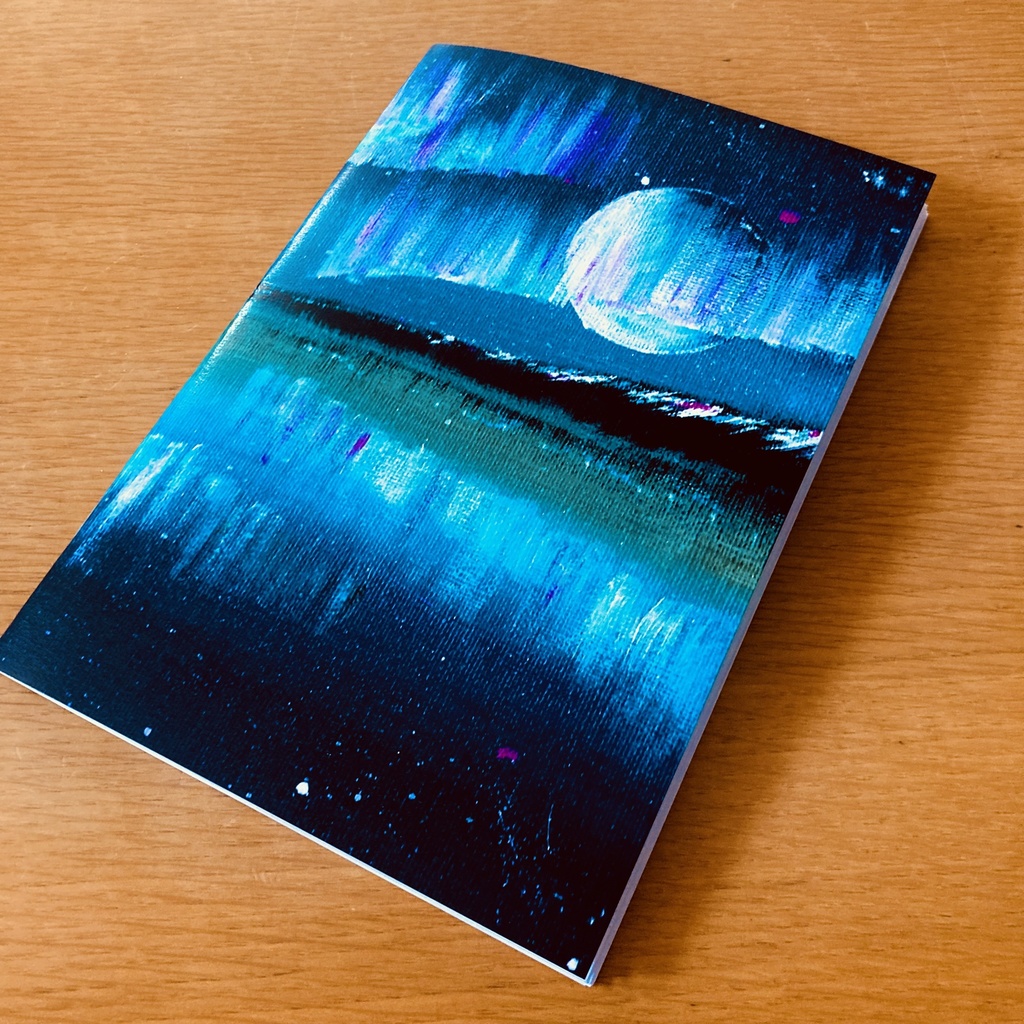 幻想的な風景のアクリル画ノート