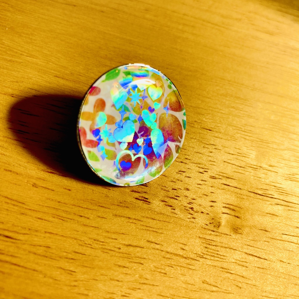 花水彩ピンバッジ