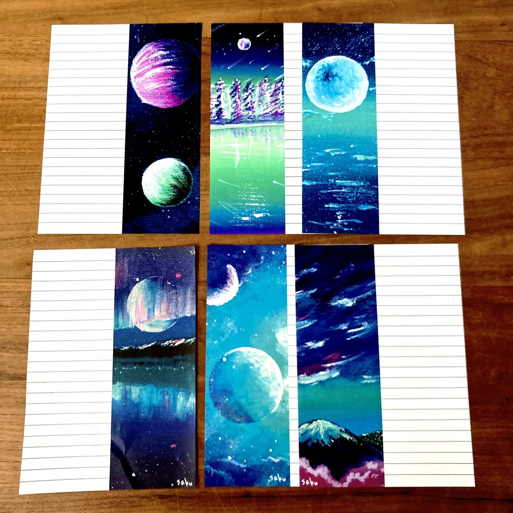 青い便箋セット