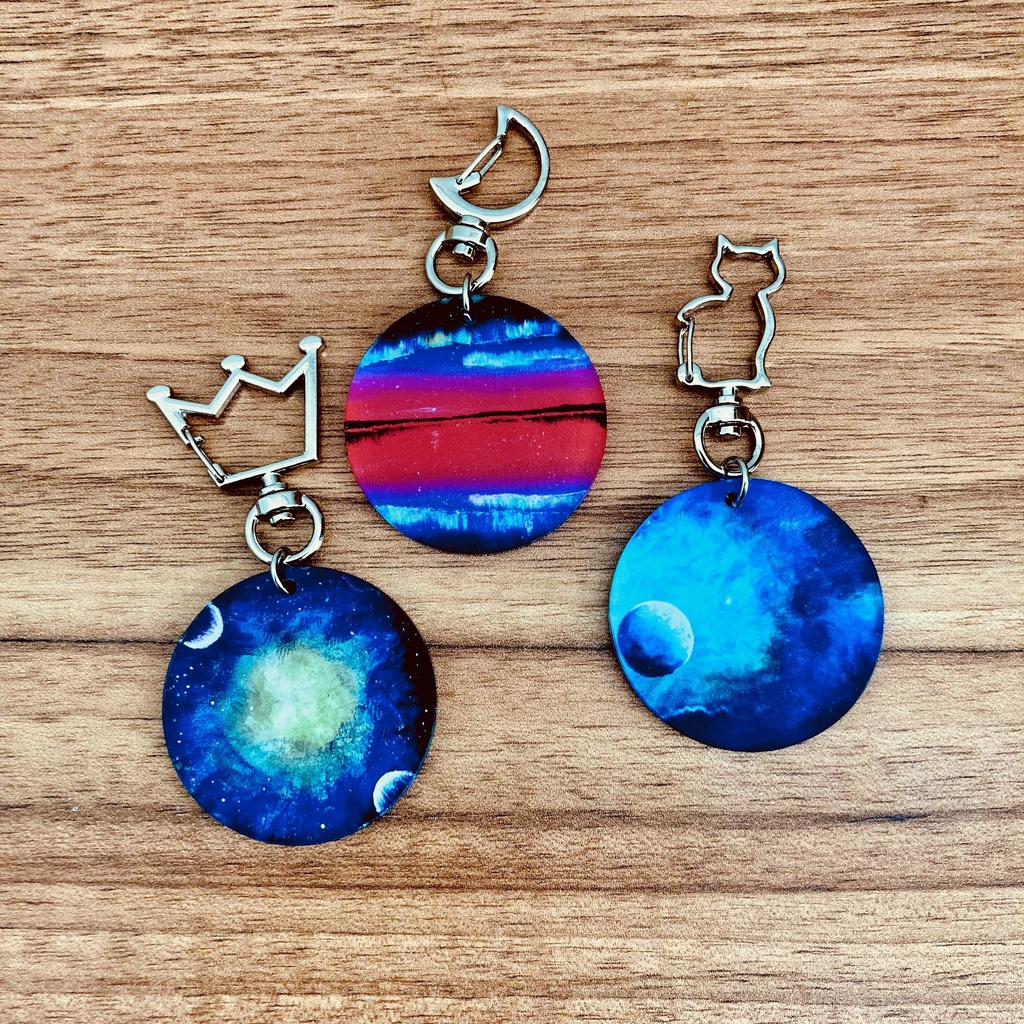 宝石風アクリルキーホルダーセット