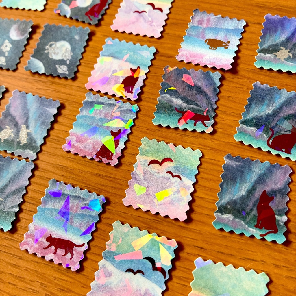 切手型フレークシール