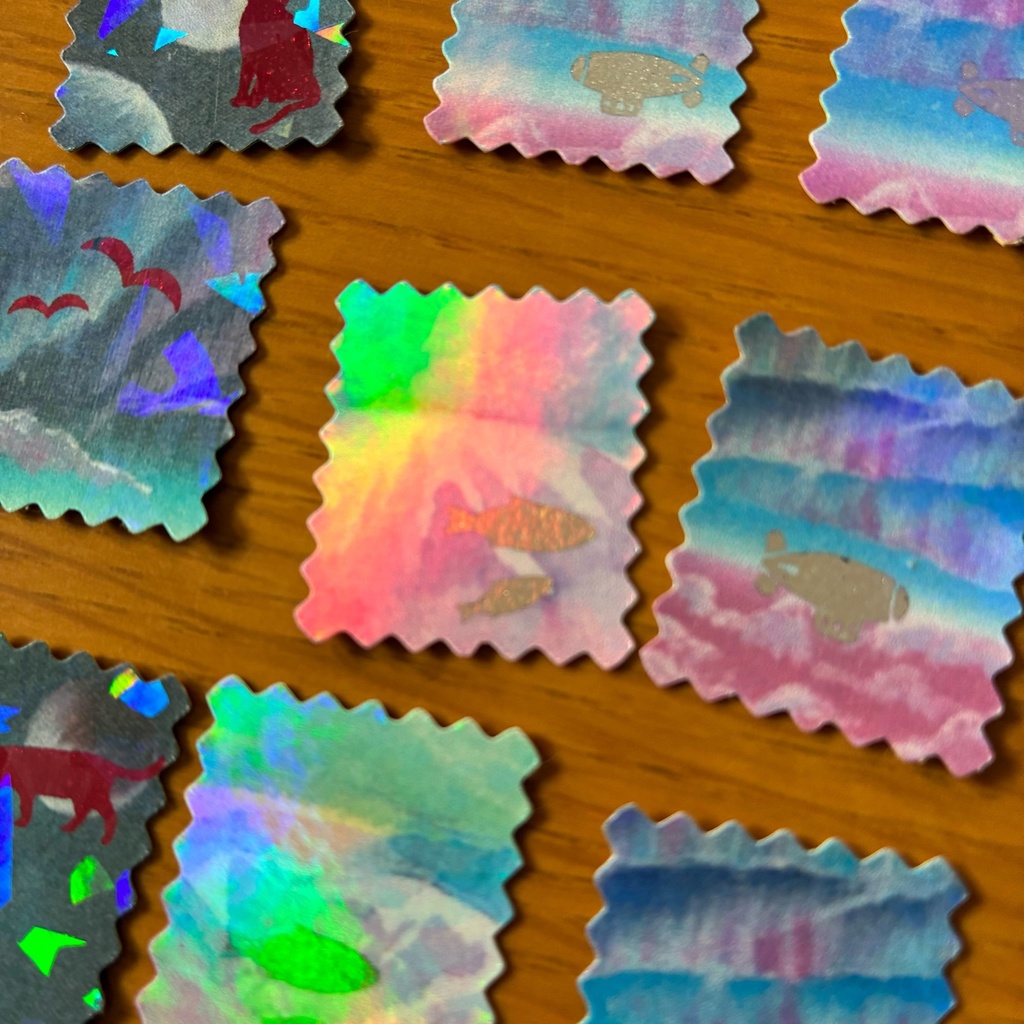 切手型フレークシール