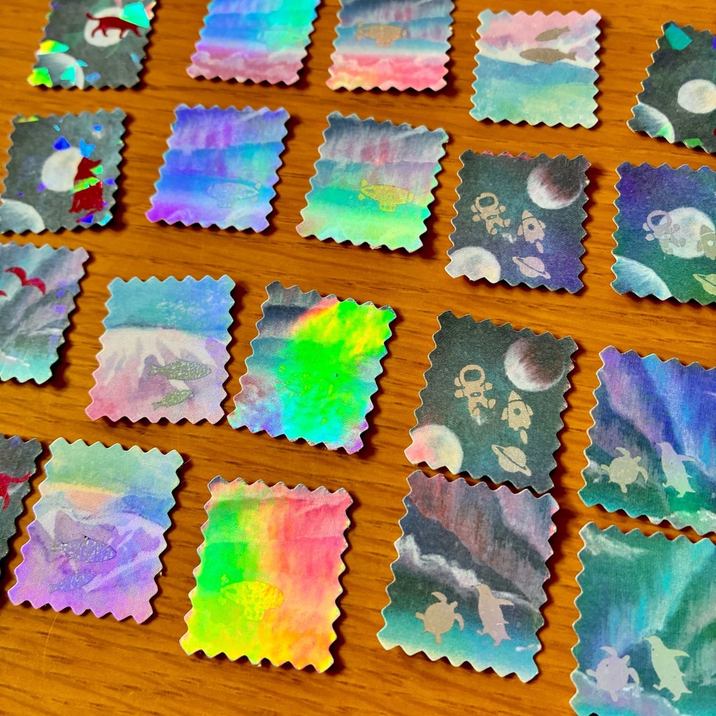 切手型フレークシール