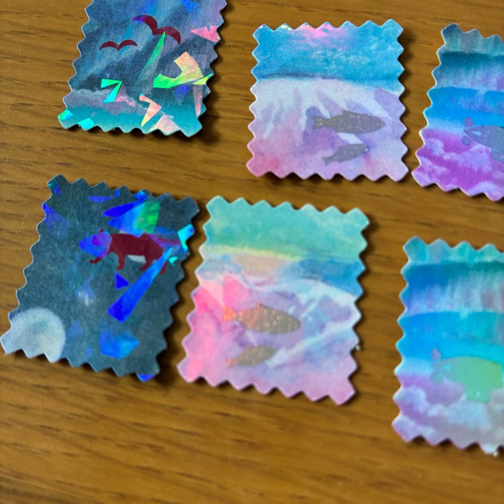 切手型フレークシール