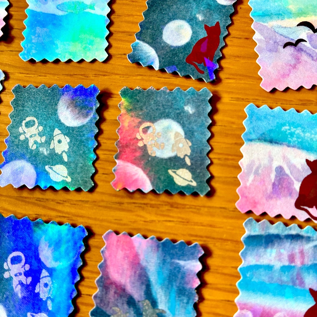 切手型フレークシール