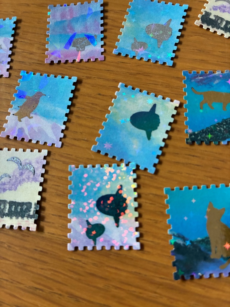 切手型フレークシール