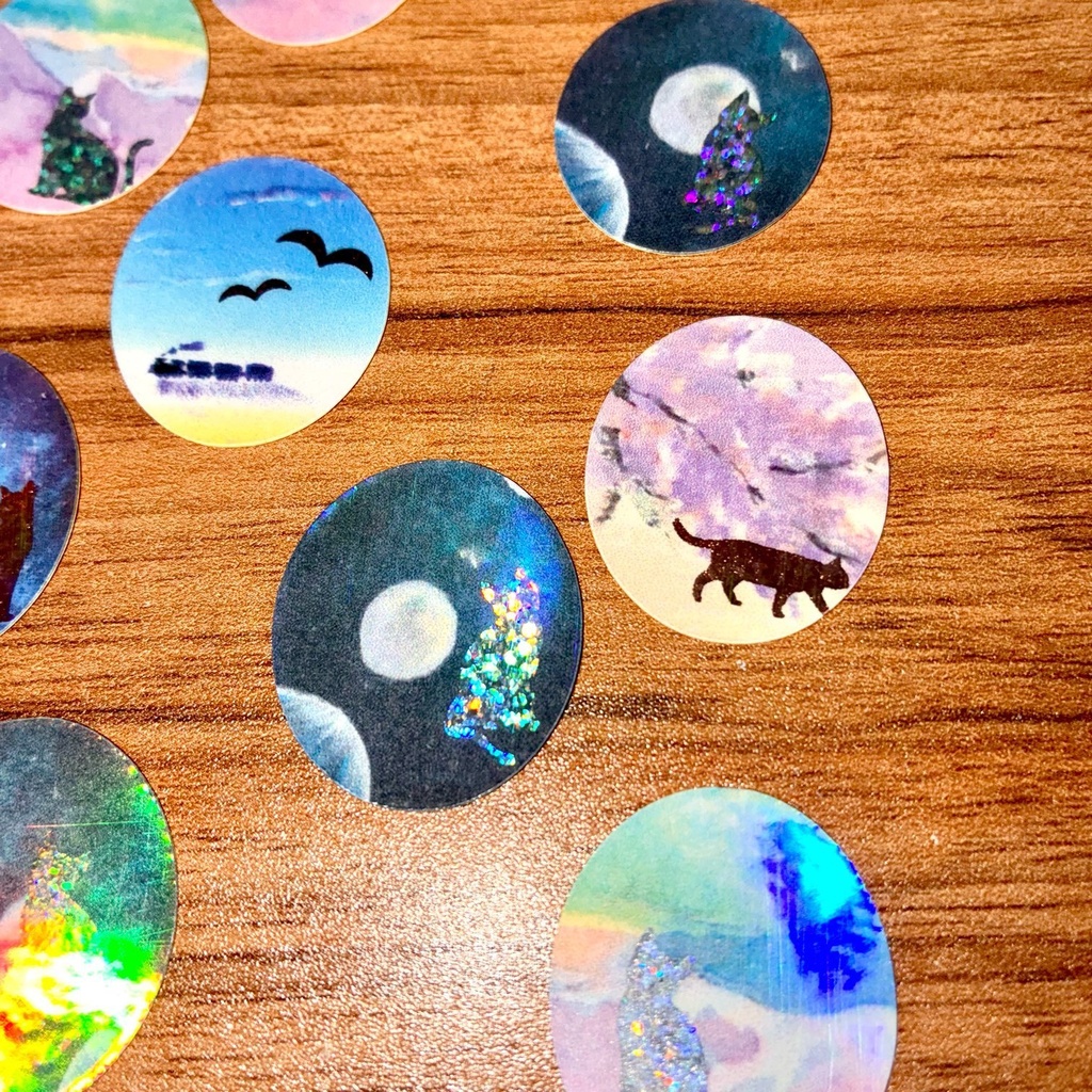 フレークシール(箔押し×ホログラム)